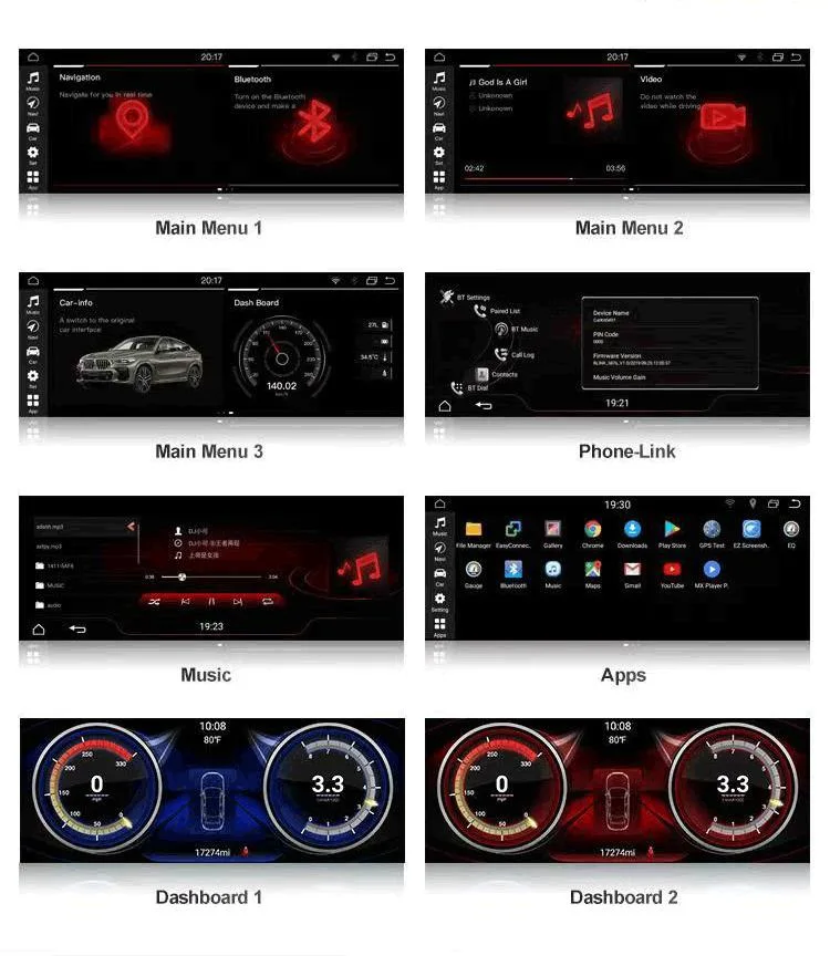 12.3" 8+64G Carplay Wireless Android Headunit Top Version 8 Core Nbt Radio for BMW X5 X6